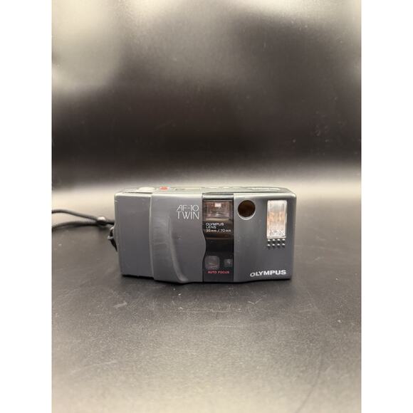 Nice Used Olympus Infinity Tele Twin Lens Film Camera 35mm Point & Shoot TESTED